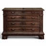 Antique Italian Renaissance Revival Walnut Nero Portoro Marble Top Commode