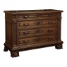 Antique Italian Renaissance Revival Walnut Nero Portoro Marble Top Commode