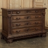 Antique Italian Renaissance Revival Walnut Nero Portoro Marble Top Commode
