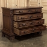 Antique Italian Renaissance Revival Walnut Nero Portoro Marble Top Commode