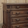Antique Italian Renaissance Revival Walnut Nero Portoro Marble Top Commode