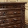 Antique Italian Renaissance Revival Walnut Nero Portoro Marble Top Commode