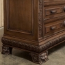 Antique Italian Renaissance Revival Walnut Nero Portoro Marble Top Commode