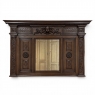 Antique Italian Renaissance Mantel Mirror in Walnut