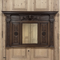 Antique Italian Renaissance Mantel Mirror in Walnut