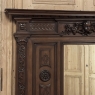 Antique Italian Renaissance Mantel Mirror in Walnut