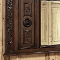 Antique Italian Renaissance Mantel Mirror in Walnut