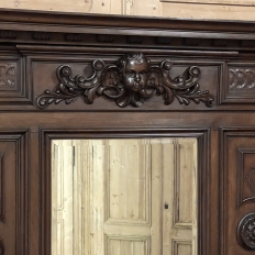 Antique Italian Renaissance Mantel Mirror in Walnut