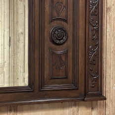 Antique Italian Renaissance Mantel Mirror in Walnut
