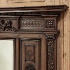 Antique Italian Renaissance Mantel Mirror in Walnut