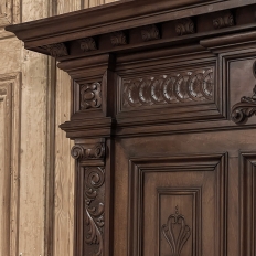 Antique Italian Renaissance Mantel Mirror in Walnut
