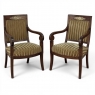 Pair of French Empire Period Mahogany Ormolu Armchairs ~ Fauteuils
