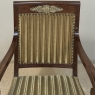 Pair of French Empire Period Mahogany Ormolu Armchairs ~ Fauteuils