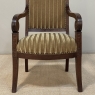 Pair of French Empire Period Mahogany Ormolu Armchairs ~ Fauteuils