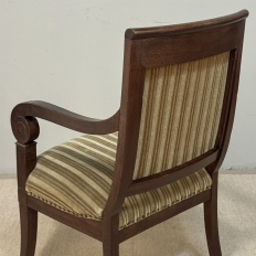 Pair of French Empire Period Mahogany Ormolu Armchairs ~ Fauteuils