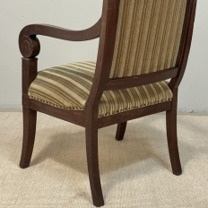 Pair of French Empire Period Mahogany Ormolu Armchairs ~ Fauteuils