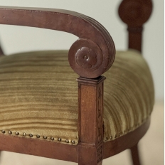 Pair of French Empire Period Mahogany Ormolu Armchairs ~ Fauteuils
