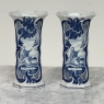 Set of Five 18th Century Dutch Delft Biblical-Themed Garniture Vases