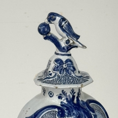 Set of Five 18th Century Dutch Delft Biblical-Themed Garniture Vases