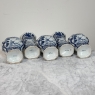 Set of Five 18th Century Dutch Delft Biblical-Themed Garniture Vases