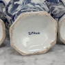 Set of Five 18th Century Dutch Delft Biblical-Themed Garniture Vases