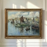 Antique Framed Oil Painting on Canvas by Rene Clarot (1882-1972)