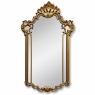 Antique Italian Gilded and Painted Rococo Style Mirror