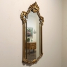 Antique Italian Gilded and Painted Rococo Style Mirror