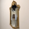 Antique Italian Gilded and Painted Rococo Style Mirror