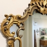 Antique Italian Gilded and Painted Rococo Style Mirror