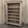 Antique Dutch Neoclassical Open Bookcase in Solid Stripped White Oak