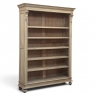 Antique Dutch Neoclassical Open Bookcase in Solid Stripped White Oak