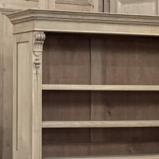 Antique Dutch Neoclassical Open Bookcase in Solid Stripped White Oak
