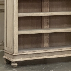 Antique Dutch Neoclassical Open Bookcase in Solid Stripped White Oak