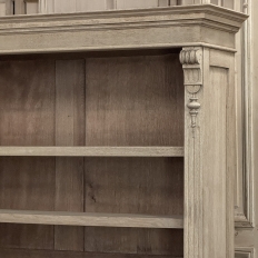Antique Dutch Neoclassical Open Bookcase in Solid Stripped White Oak