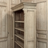 Antique Dutch Neoclassical Open Bookcase in Solid Stripped White Oak