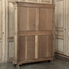 Antique Dutch Neoclassical Open Bookcase in Solid Stripped White Oak