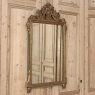 19th Century Italian Louis XVI Hand-Carved Giltwood and Painted Mirror