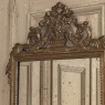 19th Century Italian Louis XVI Hand-Carved Giltwood and Painted Mirror