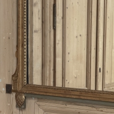 19th Century Italian Louis XVI Hand-Carved Giltwood and Painted Mirror