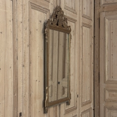 19th Century Italian Louis XVI Hand-Carved Giltwood and Painted Mirror