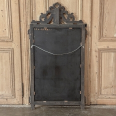19th Century Italian Louis XVI Hand-Carved Giltwood and Painted Mirror