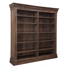 Antique Dutch Neoclassical Walnut Open Bookcase