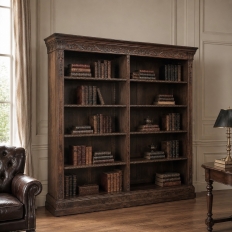Antique Dutch Neoclassical Walnut Open Bookcase