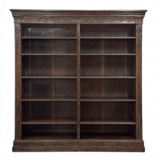 Antique Dutch Neoclassical Walnut Open Bookcase