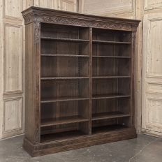 Antique Dutch Neoclassical Walnut Open Bookcase