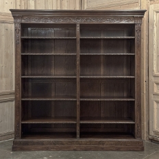 Antique Dutch Neoclassical Walnut Open Bookcase
