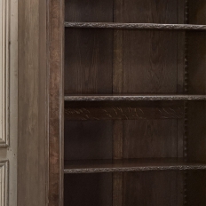 Antique Dutch Neoclassical Walnut Open Bookcase