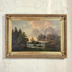 19th Century Framed Oil Painting on Canvas by R. Waldau