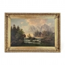 19th Century Framed Oil Painting on Canvas by R. Waldau